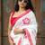 White floral printed saree