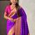Purple ethnic motifs woven design zari paithani saree