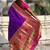 Purple ethnic motifs woven design zari paithani saree