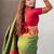 Olive woven design zari paithani saree with unstitched blouse piece
