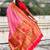 Pink woven design zari paithani saree with blouse piece
