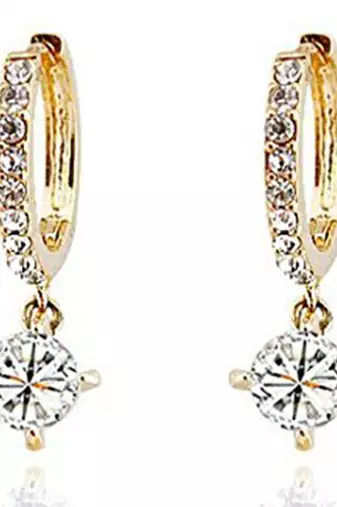 Austrian crystal fancy hoop earrings for women