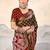 Brown ethnic motifs woven design  cotton saree with unstitched blouse