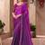 Magenta sequinned saree with unstitched blouse