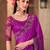 Magenta sequinned saree with unstitched blouse