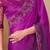 Magenta sequinned saree with unstitched blouse