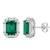 Green fancy stud earrings crystal studded festive casual wear jewelry
