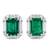 Green fancy stud earrings crystal studded festive casual wear jewelry