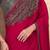 Pink ethnic motifs emroidered sequinned  chiffon saree