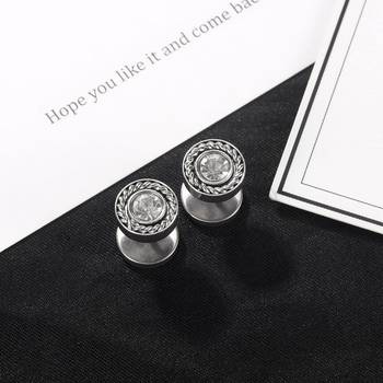 American diamond studded stud earings design jewelry for men 3