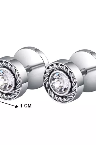 American diamond studded stud earings design jewelry for men
