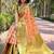 Peach woven design kanjeevaram saree
