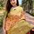 Peach woven design kanjeevaram saree