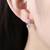 18k crystal solitaire clutch back hoop earrings for women