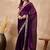 Purple women satin celebrity saree