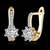 18k crystal solitaire clutch back hoop earrings for women