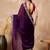 Purple women satin celebrity saree