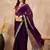 Purple women satin celebrity saree