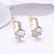 18k crystal solitaire clutch back hoop earrings for women