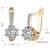 18k crystal solitaire clutch back hoop earrings for women