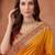 Mustard embroidered art silk saree