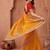 Mustard embroidered art silk saree