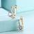 18k crystal solitaire clutch back hoop earrings for women