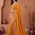 Mustard embroidered art silk saree