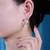 White fancy half hoop earrings cz studded festive casual wear jewelry