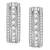 White fancy half hoop earrings cz studded festive casual wear jewelry