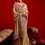 Gold embellished embroidered silk blend heavy work saree