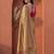 Gold embroidered art silk saree