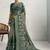 Green women floral embellished sequinned kanjivaram tissue saree