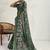 Green women floral embellished sequinned kanjivaram tissue saree