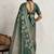 Green women floral embellished sequinned kanjivaram tissue saree