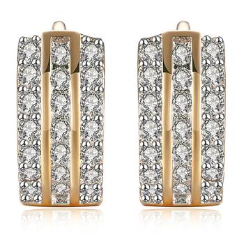 Fancy hoop earrings cz studded festive casual wear jewelry for women 4