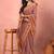 Rose ethnic motifs zari art silk heavy work saree