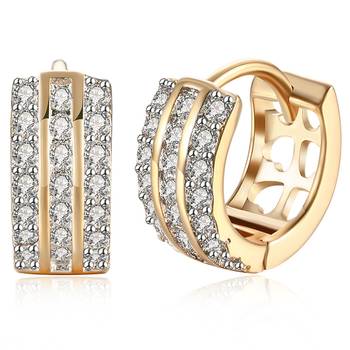 Fancy hoop earrings cz studded festive casual wear jewelry for women 5