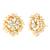 White lariya & kundan studded round stud earrings jewelry for women