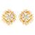 White lariya & kundan studded round stud earrings jewelry for women