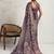Purple floral printed zari border saree