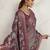 Purple women floral printed aari work tissue saree