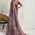 Purple women floral printed aari work tissue saree
