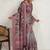 Purple women floral printed aari work tissue saree