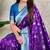 Purple woven design zari silk blend heavy work kanjeevaram saree