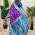 Purple woven design zari silk blend heavy work kanjeevaram saree