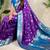 Purple woven design zari silk blend heavy work kanjeevaram saree
