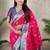 Pink woven design zari silk blend handloom kanjeevaram saree