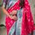 Pink woven design zari silk blend handloom kanjeevaram saree