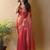 Red satin saree